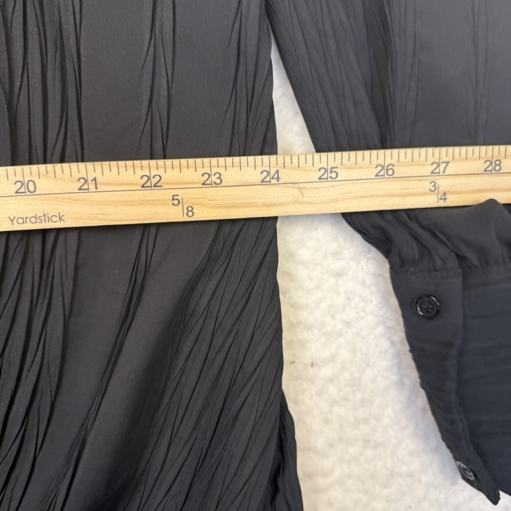 PrettyLittleThing Black Ruched Maxi Shirt Dress - Picture 7 of 8